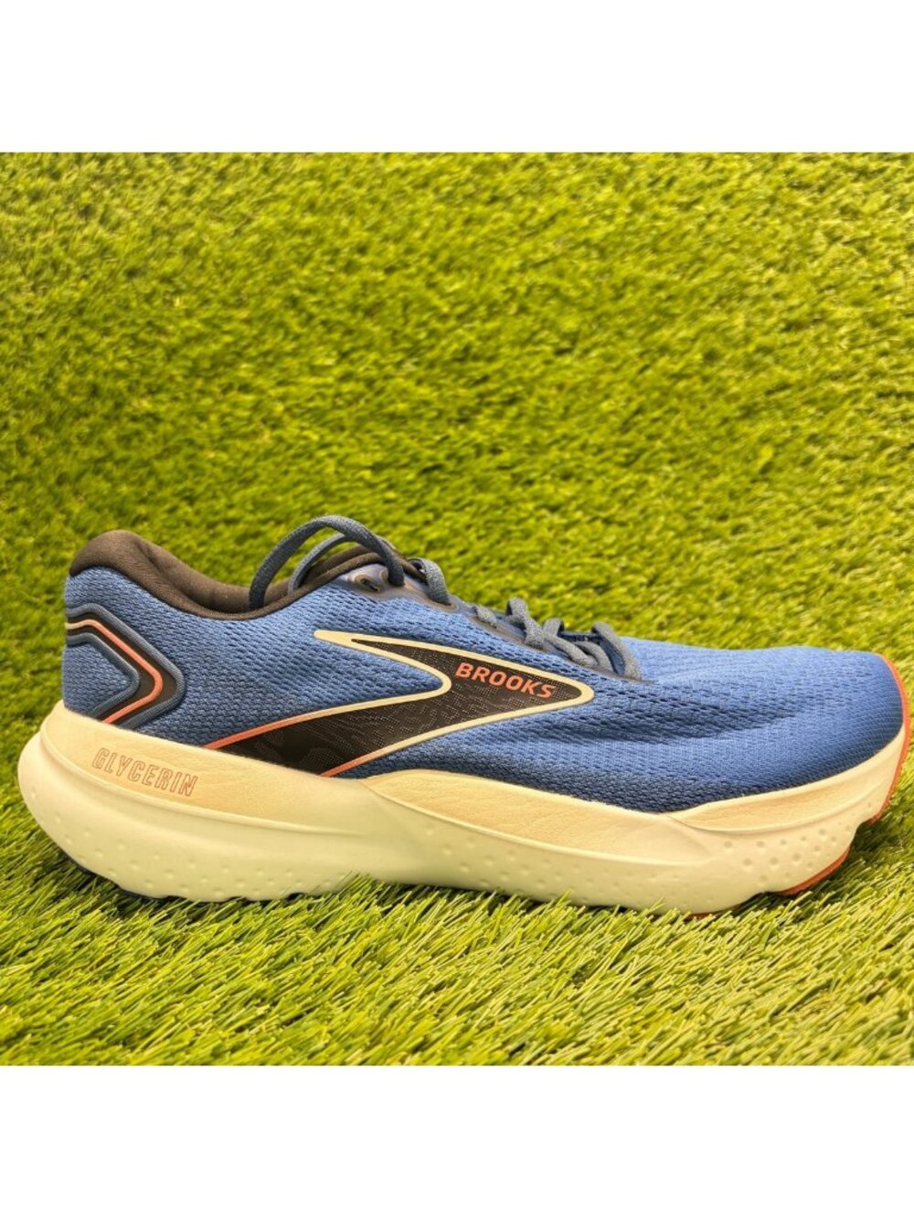 Brooks Glycerin 21 Womens Size 10.5 Blue White Athletic Running Shoes Sneakers